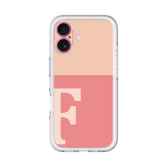 Slim Protection Premium Case［ オリジナル - initial two tone - F pink ］