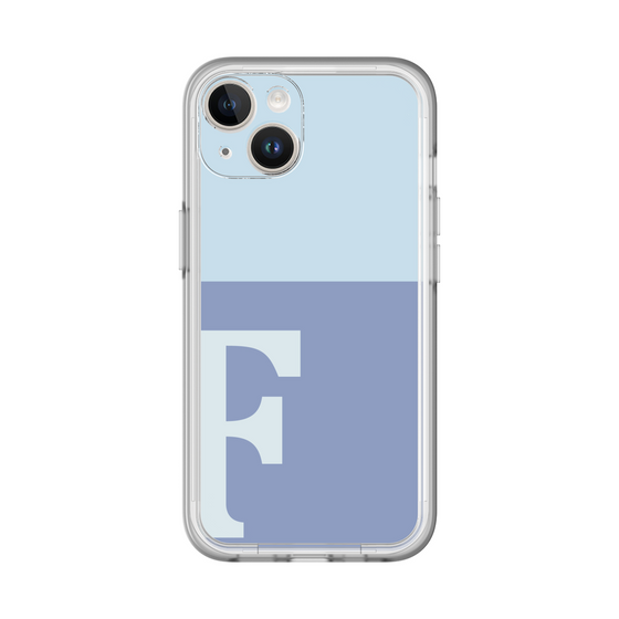 Slim Protection Premium Case［ オリジナル - initial two tone - F blue ］