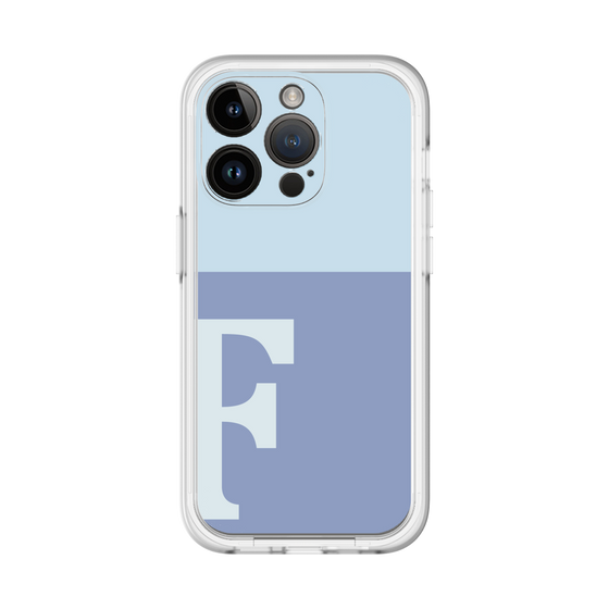 Slim Protection Premium Case［ オリジナル - initial two tone - F blue ］