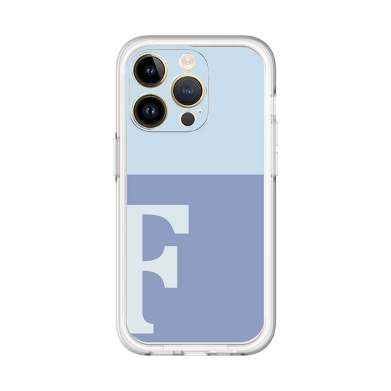 Slim Protection Premium Case［ オリジナル - initial two tone - F blue ］