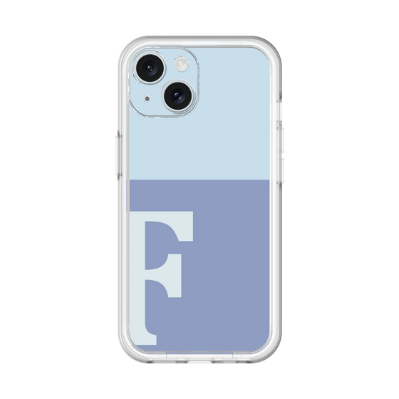 Slim Protection Premium Case［ オリジナル - initial two tone - F blue ］