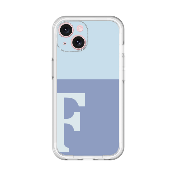 Slim Protection Premium Case［ オリジナル - initial two tone - F blue ］