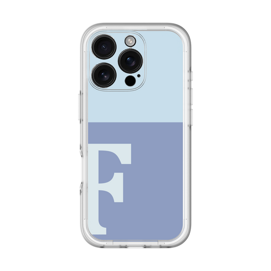 Slim Protection Premium Case［ オリジナル - initial two tone - F blue ］