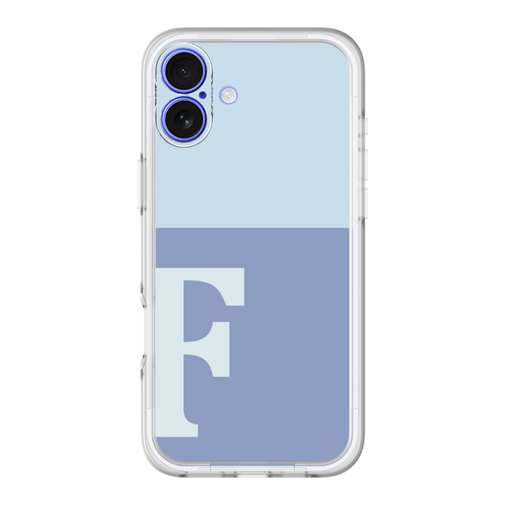 Slim Protection Premium Case［ オリジナル - initial two tone - F blue ］