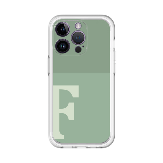 Slim Protection Premium Case［ オリジナル - initial two tone - F green ］