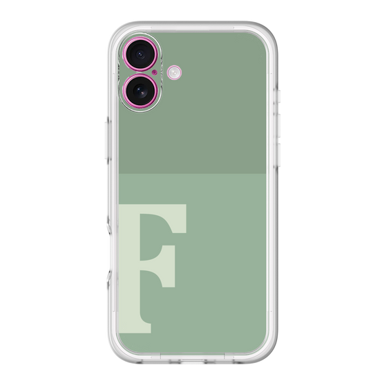 Slim Protection Premium Case［ オリジナル - initial two tone - F green ］