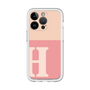 Slim Protection Premium Case［ オリジナル - initial two tone - H pink ］