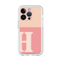Slim Protection Premium Case［ オリジナル - initial two tone - H pink ］