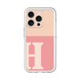 Slim Protection Premium Case［ オリジナル - initial two tone - H pink ］