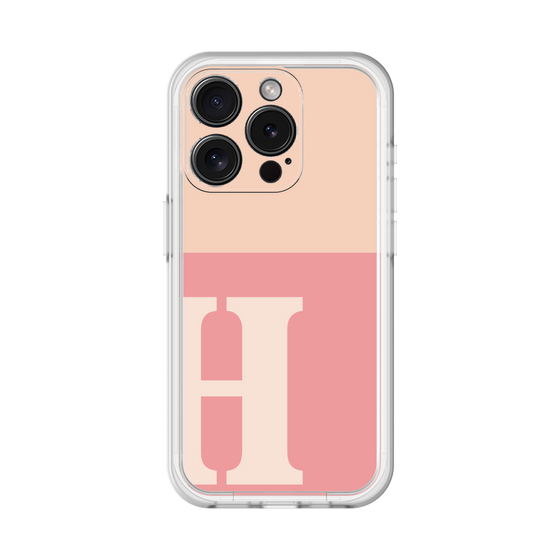 Slim Protection Premium Case［ オリジナル - initial two tone - H pink ］