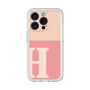 Slim Protection Premium Case［ オリジナル - initial two tone - H pink ］