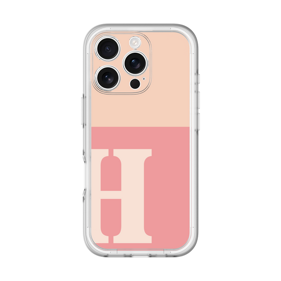 Slim Protection Premium Case［ オリジナル - initial two tone - H pink ］