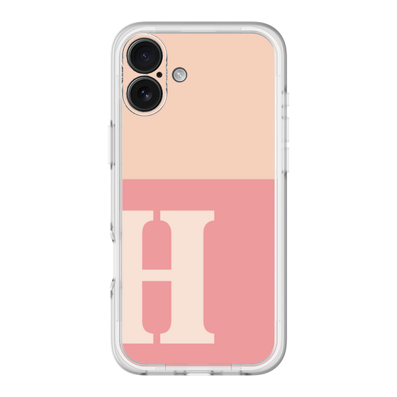 Slim Protection Premium Case［ オリジナル - initial two tone - H pink ］