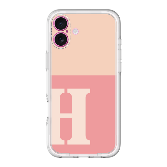 Slim Protection Premium Case［ オリジナル - initial two tone - H pink ］