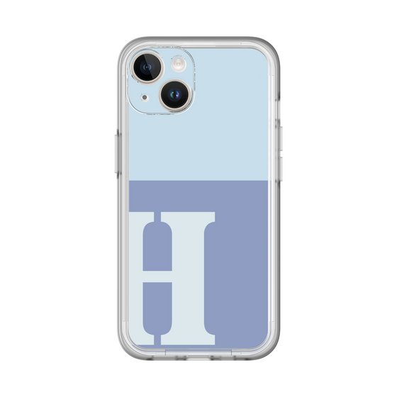 Slim Protection Premium Case［ オリジナル - initial two tone - H blue ］