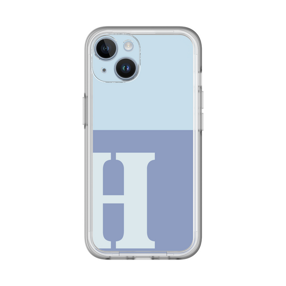 Slim Protection Premium Case［ オリジナル - initial two tone - H blue ］