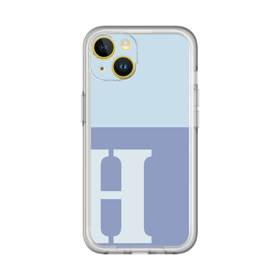 Slim Protection Premium Case［ オリジナル - initial two tone - H blue ］