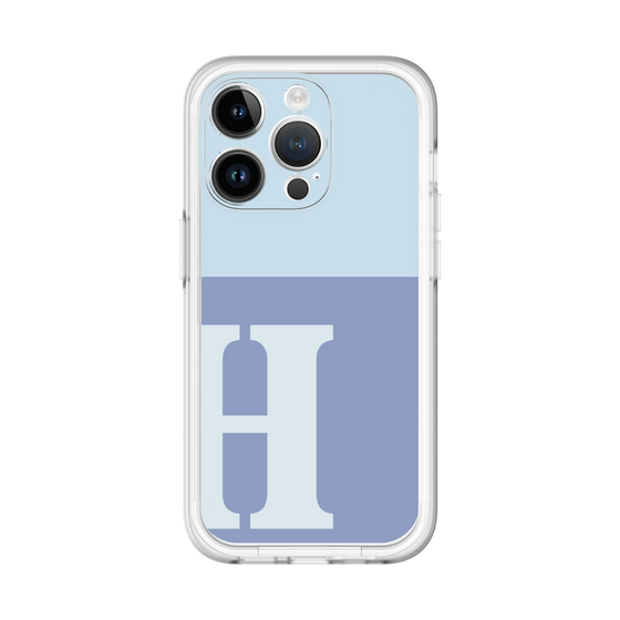 Slim Protection Premium Case［ オリジナル - initial two tone - H blue ］