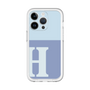 Slim Protection Premium Case［ オリジナル - initial two tone - H blue ］