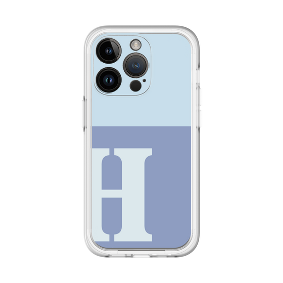 Slim Protection Premium Case［ オリジナル - initial two tone - H blue ］
