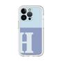 Slim Protection Premium Case［ オリジナル - initial two tone - H blue ］