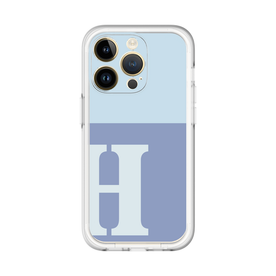 Slim Protection Premium Case［ オリジナル - initial two tone - H blue ］