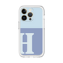 Slim Protection Premium Case［ オリジナル - initial two tone - H blue ］