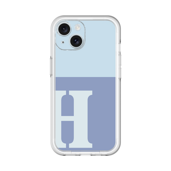 Slim Protection Premium Case［ オリジナル - initial two tone - H blue ］