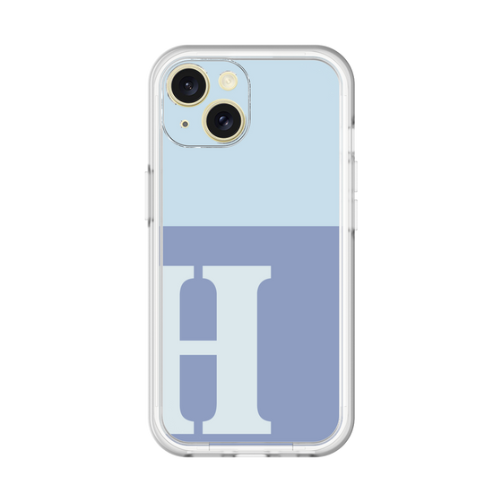 Slim Protection Premium Case［ オリジナル - initial two tone - H blue ］