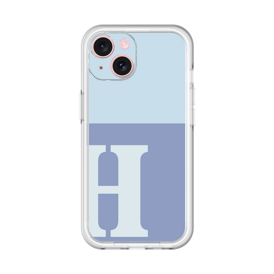 Slim Protection Premium Case［ オリジナル - initial two tone - H blue ］