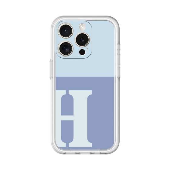 Slim Protection Premium Case［ オリジナル - initial two tone - H blue ］