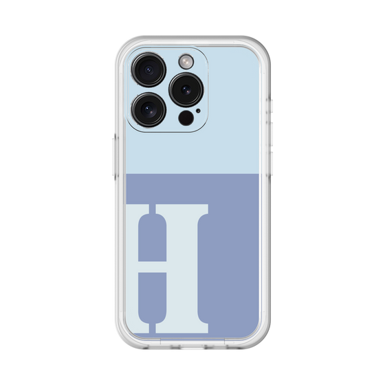 Slim Protection Premium Case［ オリジナル - initial two tone - H blue ］