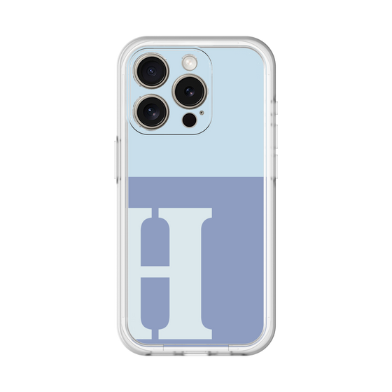 Slim Protection Premium Case［ オリジナル - initial two tone - H blue ］