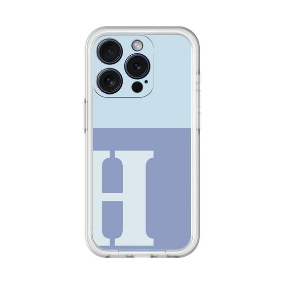 Slim Protection Premium Case［ オリジナル - initial two tone - H blue ］