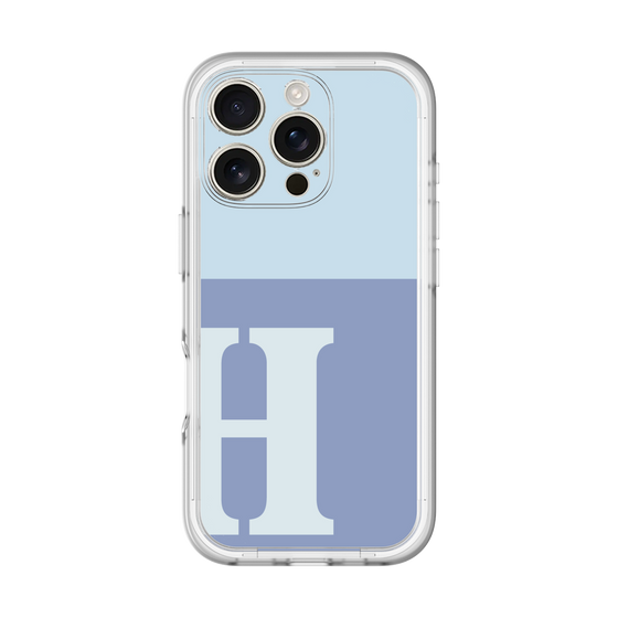 Slim Protection Premium Case［ オリジナル - initial two tone - H blue ］