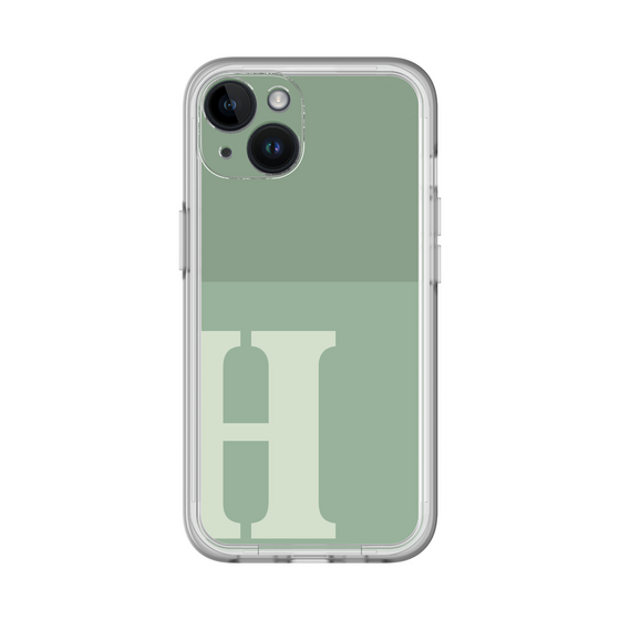 Slim Protection Premium Case［ オリジナル - initial two tone - H green ］