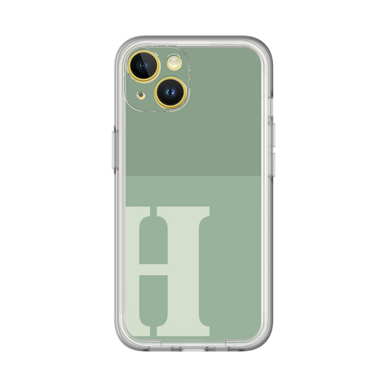Slim Protection Premium Case［ オリジナル - initial two tone - H green ］