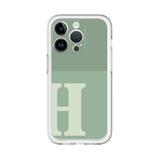 Slim Protection Premium Case［ オリジナル - initial two tone - H green ］