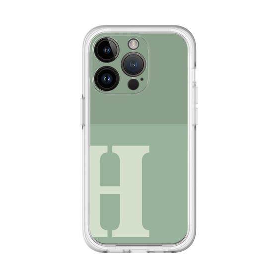 Slim Protection Premium Case［ オリジナル - initial two tone - H green ］