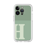 Slim Protection Premium Case［ オリジナル - initial two tone - H green ］