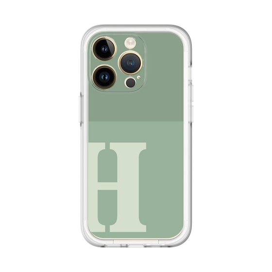 Slim Protection Premium Case［ オリジナル - initial two tone - H green ］