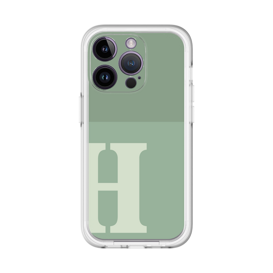 Slim Protection Premium Case［ オリジナル - initial two tone - H green ］
