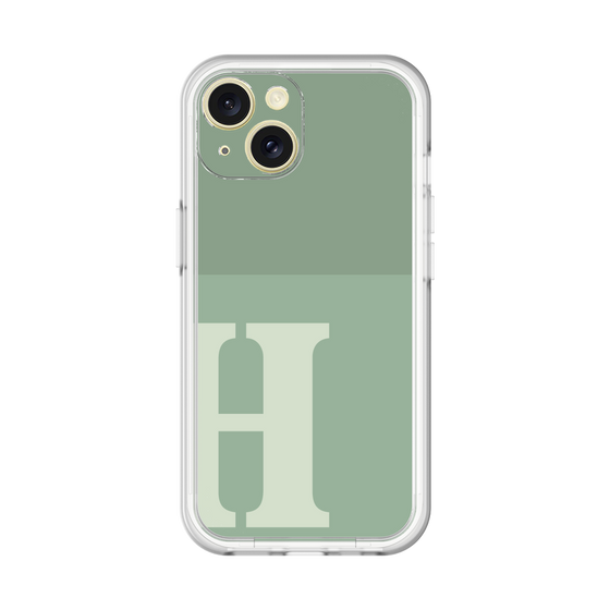 Slim Protection Premium Case［ オリジナル - initial two tone - H green ］