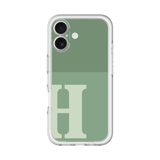 Slim Protection Premium Case［ オリジナル - initial two tone - H green ］