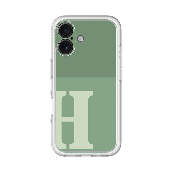 Slim Protection Premium Case［ オリジナル - initial two tone - H green ］