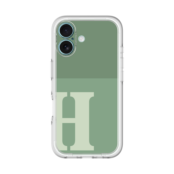 Slim Protection Premium Case［ オリジナル - initial two tone - H green ］