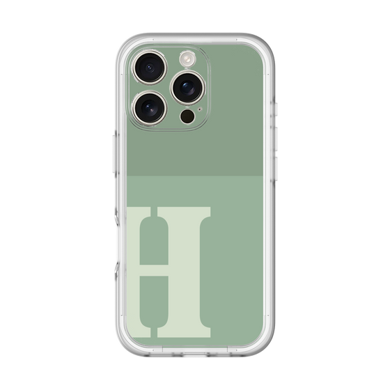 Slim Protection Premium Case［ オリジナル - initial two tone - H green ］