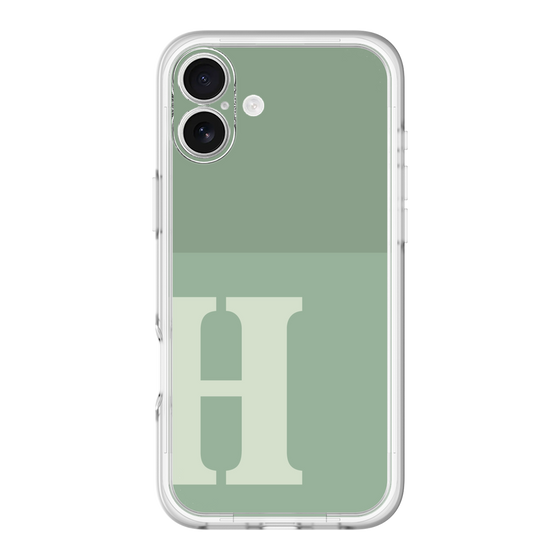 Slim Protection Premium Case［ オリジナル - initial two tone - H green ］