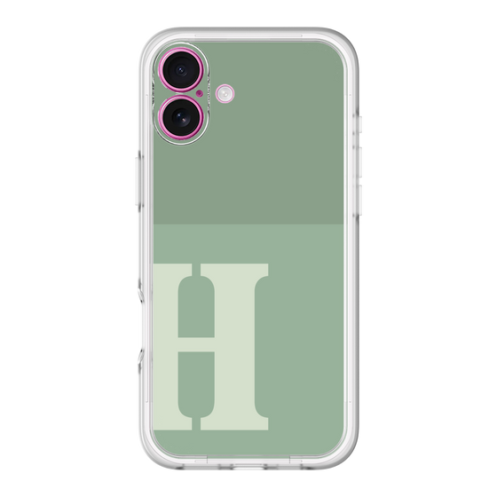 Slim Protection Premium Case［ オリジナル - initial two tone - H green ］