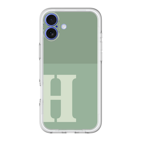 Slim Protection Premium Case［ オリジナル - initial two tone - H green ］
